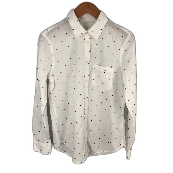 GAP Katya Fitted Boyfriend Shirt NWT Size Small - Picture 1 of 12